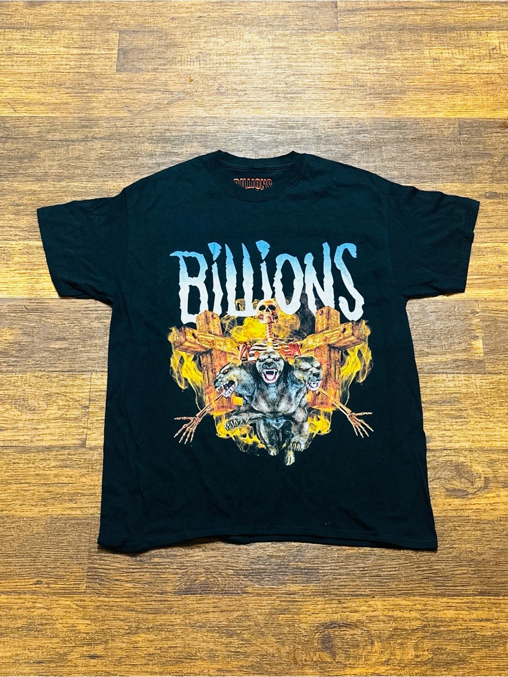 Billions Cerberus Graphic T Shirt Black Size Large Streetwear Goth Grunge Y2K